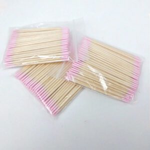 Environ 100 pièces/paquet Bâtonnet en bois à double tête pour essuyer le vernis à ongles, petit embout double tête pour outils de beauté de maquillage des sourcils tatoués pour essuyer, 1/2/3/4/5/10/20 paquets pour la méthode d'emballage, fournitures pour ongles, outils pour ongles, outils pour nail art, rentrée scolaire, ongles, outils pour ongles pour les faux ongles