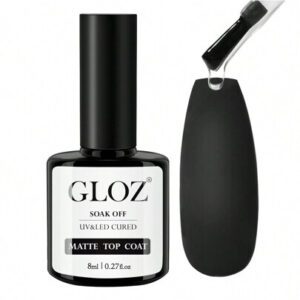 GLOZ Vernis top coat mat - Vernis top coat mat sans essuyage Gel UV à tremper dans une lampe à ongles. Vernis à ongles de Noël mat et fini . Coffret cadeau pour femmes