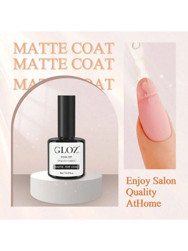 GLOZ Vernis top coat mat - Vernis top coat mat sans essuyage Gel UV à tremper dans une lampe à ongles. Vernis à ongles de Noël mat et fini . Coffret cadeau pour femmes – Image 27