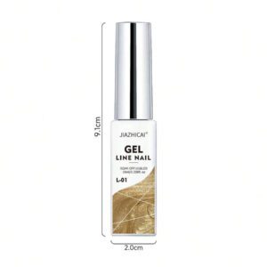 [Ultra-fin] Vernis à ongles en gel pour le nail art - Comprend un gel doré, argenté, blanc et noir avec un pinceau super-fin pour les lignes françaises, le graffiti et les motifs rayés - et un vernis en gel inodore