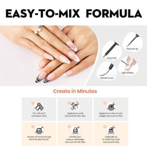[Ultra-fin] Vernis à ongles en gel pour le nail art - Comprend un gel doré, argenté, blanc et noir avec un pinceau super-fin pour les lignes françaises, le graffiti et les motifs rayés - et un vernis en gel inodore