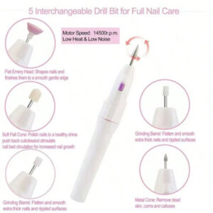 Mini machine électrique 5 en 1 pour nail art, ponceuse, polisseuse professionnelle, ensemble d'outils portables pour nail art