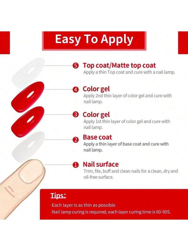 Ensemble de vernis à ongles en gel FTMY de 6 pièces - Kit de vernis à gel de 6 couleurs avec couche de base et couche supérieure mate ou brillante, cadeau pour femmes de la série violette – Image 10
