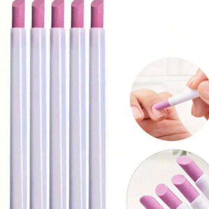 5 pièces Ensemble de stylos de polissage en quartz et céramique pour manucure, éliminateur de peau morte et de cuticules à 45 degrés, pierre ponce, repoussoir de cuticules pour ongles naturels, ongles en gel, fournitures pour ongles, outils pour ongles, outils pour nail art, rentrée scolaire, ongles, outils pour ongles à clipser, outils de manucure et de pédicure