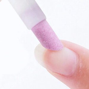 5 pièces Ensemble de stylos de polissage en quartz et céramique pour manucure, éliminateur de peau morte et de cuticules à 45 degrés, pierre ponce, repoussoir de cuticules pour ongles naturels, ongles en gel, fournitures pour ongles, outils pour ongles, outils pour nail art, rentrée scolaire, ongles, outils pour ongles à clipser, outils de manucure et de pédicure