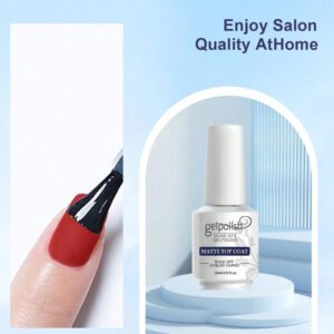 1 pièce Vernis de finition mat sans essuyage 15 ml, effets mate pour vernis à ongles, pour le nail art maison et salon