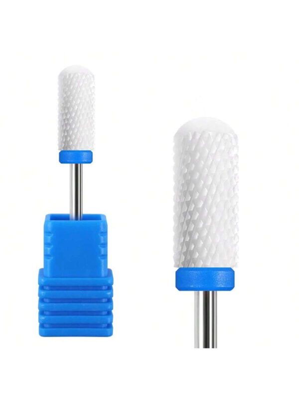 5 pièces Ensemble de forets pour ongles en céramique bleue, tige de 3/32 pouces, lime à ongles électrique et kit de manucure et pédicure, convient pour le polissage des ongles en gel, comprend des outils de salon pour les callosités – Image 5