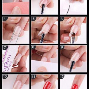 klimonla 10 pièces/boîte Outils d'art pour ongles en fibre, sans formes, pour l'extension, le renforcement et les ongles naturels pour les femmes. Accessoires d'extension d'ongles DIY, fournitures pour ongles, outils pour ongles, outils d'art pour ongles, rentrée scolaire, ongles, outils pour ongles à clipser