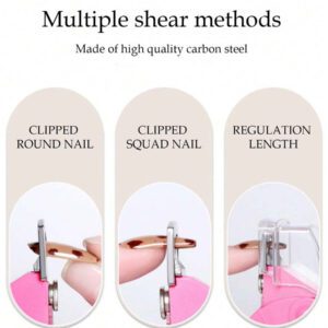 1 pièce Coupe-ongles professionnel en acier inoxydable rose rouge avec collecteur de rognures d'ongles, coupe-ongles en acrylique rotatif, pour le salon de manucure et l'usage domestique, fournitures pour ongles, outils pour ongles, outils pour nail art, rentrée scolaire, ongles, outils pour ongles à clipser, outils de manucure et de pédicure
