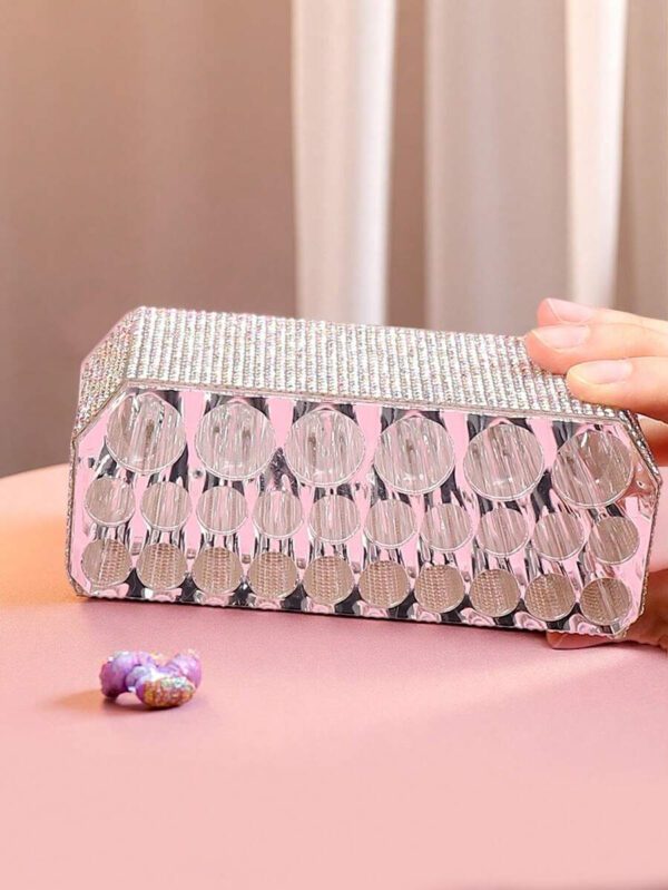 1 pièce Support à stylo pour rangement des ongles en acrylique cristal à 26 trous – Image 5