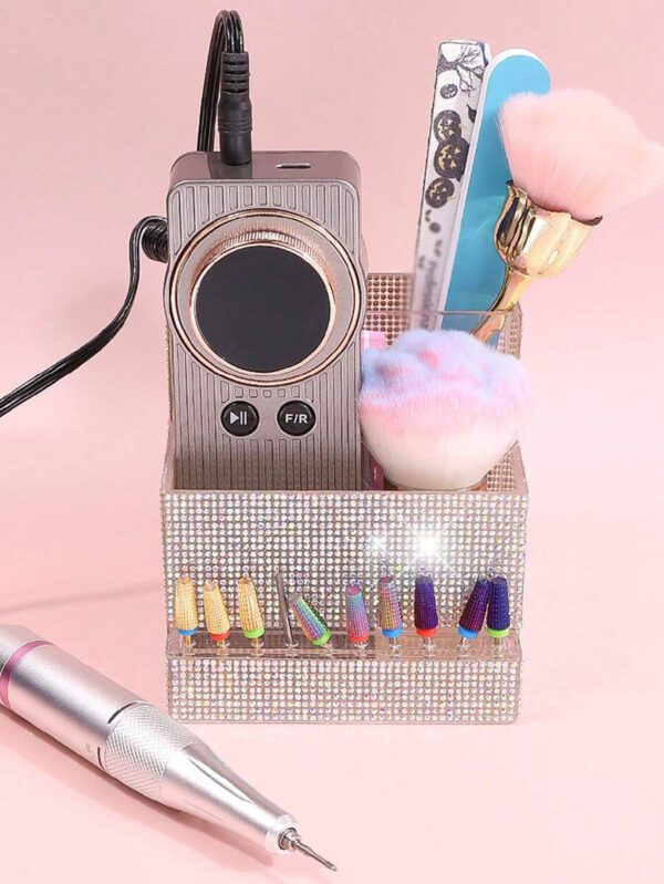 1 pièce Support à stylo pour rangement des ongles en acrylique cristal à 26 trous – Image 9