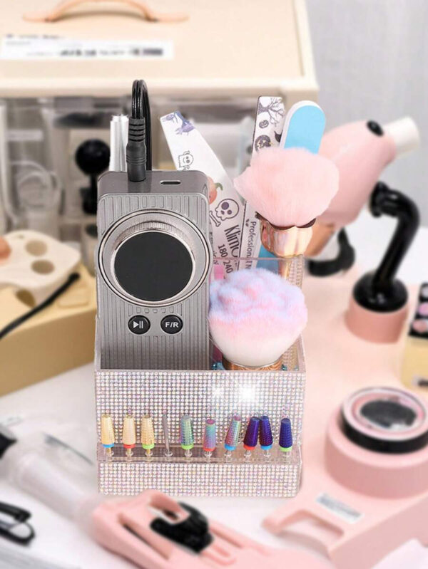1 pièce Support à stylo pour rangement des ongles en acrylique cristal à 26 trous – Image 13