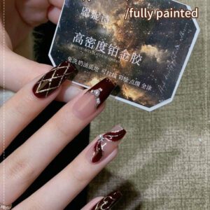 annies Quatre grilles de palais Traceur de gel métallique Nail Art Argent Bronze Or Miroir Chrome Effet 3D Vernis à ongles en gel Peinture métallique Dessin