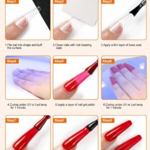 coscelia 3 pièces Ensemble de base et de top coat mat de 10 ml pour vernis à ongles en gel, outils de manucure longue durée pour cadeau de salon de beauté DIY pour femmes