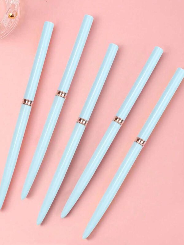 Set de pinceaux professionnels pour la peinture de détails sur les ongles, 5 petits pinceaux pour la conception et la technique de vernis à ongles, avec des lignes fines, des rayures, des pointes aux dimensions 7/9/11/ 15/20 mm, crayon à ongles de longueur de corps fine – Image 23