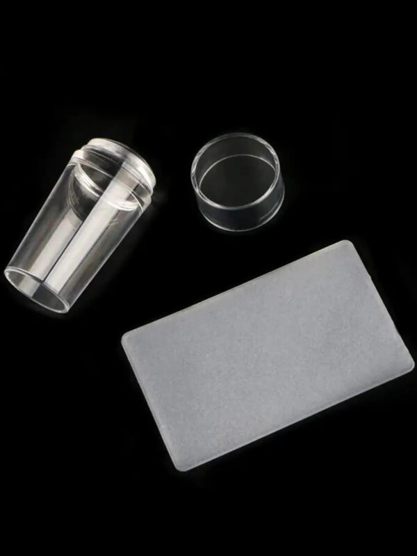 Créez des French manucures parfaites instantanément avec un tampon et un grattoir en silicone transparent, fournitures pour ongles, outils pour ongles, outils pour nail art, rentrée scolaire, ongles, outils pour ongles à clipser – Image 5