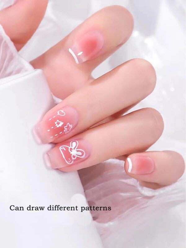 Créez des French manucures parfaites instantanément avec un tampon et un grattoir en silicone transparent, fournitures pour ongles, outils pour ongles, outils pour nail art, rentrée scolaire, ongles, outils pour ongles à clipser – Image 8
