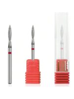 GGJOYO 2 pièces de forets à ongles fins en diamant, forme de flamme, fraises russes pour nettoyer les cuticules, accessoires de manucure électriques pour les ongles – Image 3