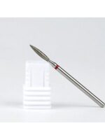 GGJOYO 2 pièces de forets à ongles fins en diamant, forme de flamme, fraises russes pour nettoyer les cuticules, accessoires de manucure électriques pour les ongles – Image 4