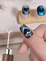 Beautizon Nailartlab 2 pièces Ensemble d'outils de manucure magnétique en forme de cœur, aimant multifonctionnel en forme de griffe de chat puissant et outil magnétique en forme de cœur en Y pour effet œil de chat 5D, convient pour les accessoires de salon de manucure, fournitures pour ongles, outils de manucure, outils d'art pour les ongles, retour à l'école, ongles, outils pour les faux ongles, outils de manucure et de pédicure – Image 9