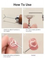 Beautizon Nailartlab 2 pièces Ensemble d'outils de manucure magnétique en forme de cœur, aimant multifonctionnel en forme de griffe de chat puissant et outil magnétique en forme de cœur en Y pour effet œil de chat 5D, convient pour les accessoires de salon de manucure, fournitures pour ongles, outils de manucure, outils d'art pour les ongles, retour à l'école, ongles, outils pour les faux ongles, outils de manucure et de pédicure – Image 15