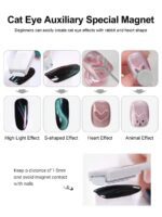 Beautizon Nailartlab 2 pièces Ensemble d'outils de manucure magnétique en forme de cœur, aimant multifonctionnel en forme de griffe de chat puissant et outil magnétique en forme de cœur en Y pour effet œil de chat 5D, convient pour les accessoires de salon de manucure, fournitures pour ongles, outils de manucure, outils d'art pour les ongles, retour à l'école, ongles, outils pour les faux ongles, outils de manucure et de pédicure – Image 24