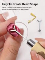 Beautizon Nailartlab 2 pièces Ensemble d'outils de manucure magnétique en forme de cœur, aimant multifonctionnel en forme de griffe de chat puissant et outil magnétique en forme de cœur en Y pour effet œil de chat 5D, convient pour les accessoires de salon de manucure, fournitures pour ongles, outils de manucure, outils d'art pour les ongles, retour à l'école, ongles, outils pour les faux ongles, outils de manucure et de pédicure – Image 34