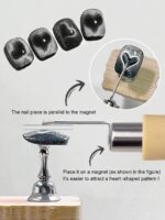 Beautizon Nailartlab 2 pièces Ensemble d'outils de manucure magnétique en forme de cœur, aimant multifonctionnel en forme de griffe de chat puissant et outil magnétique en forme de cœur en Y pour effet œil de chat 5D, convient pour les accessoires de salon de manucure, fournitures pour ongles, outils de manucure, outils d'art pour les ongles, retour à l'école, ongles, outils pour les faux ongles, outils de manucure et de pédicure – Image 37