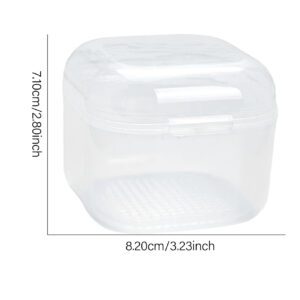 Boîte de désinfection pour foret à ongles carrée avec couche de filtre, plateau de trempage et de désinfection pour outils de manucure, récipient de nettoyage de manucure professionnel pour salon de beauté