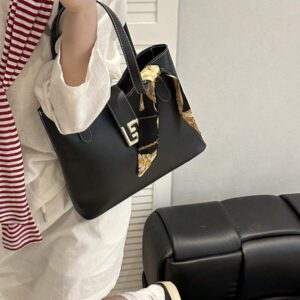 Nouveau sac à main d'épaule grande capacité à la mode pour l'été 2025, sac fourre-tout pour le travail, avec écharpe offerte (la couleur de l'écharpe est livrée au hasard)