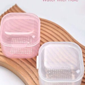 Boîte de désinfection pour foret à ongles carrée avec couche de filtre, plateau de trempage et de désinfection pour outils de manucure, récipient de nettoyage de manucure professionnel pour salon de beauté