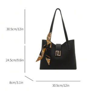 Nouveau sac à main d'épaule grande capacité à la mode pour l'été 2025, sac fourre-tout pour le travail, avec écharpe offerte (la couleur de l'écharpe est livrée au hasard)