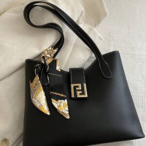 Nouveau sac à main d'épaule grande capacité à la mode pour l'été 2025, sac fourre-tout pour le travail, avec écharpe offerte (la couleur de l'écharpe est livrée au hasard)