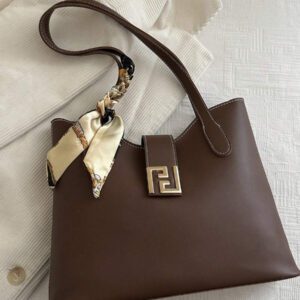 Nouveau sac à main d'épaule grande capacité à la mode pour l'été 2025, sac fourre-tout pour le travail, avec écharpe offerte (la couleur de l'écharpe est livrée au hasard)