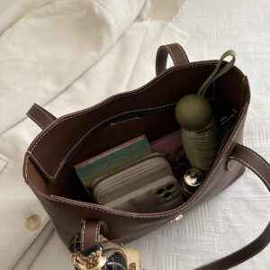Nouveau sac à main d'épaule grande capacité à la mode pour l'été 2025, sac fourre-tout pour le travail, avec écharpe offerte (la couleur de l'écharpe est livrée au hasard)