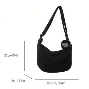 Sac à épaule en velours côtelé style nuage coréen Ins pour filles, sac bandoulière mode minimaliste, nouveau style