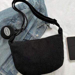 Sac à épaule en velours côtelé style nuage coréen Ins pour filles, sac bandoulière mode minimaliste, nouveau style