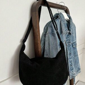 Sac à épaule en velours côtelé style nuage coréen Ins pour filles, sac bandoulière mode minimaliste, nouveau style
