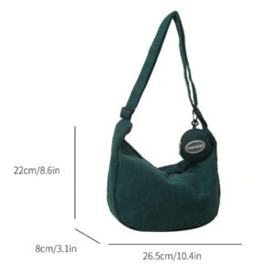 Sac à épaule en velours côtelé style nuage coréen Ins pour filles, sac bandoulière mode minimaliste, nouveau style