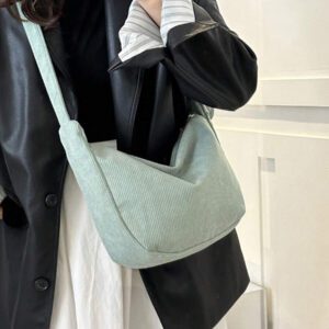 Sac à épaule en velours côtelé style nuage coréen Ins pour filles, sac bandoulière mode minimaliste, nouveau style