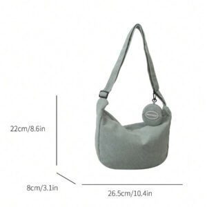 Sac à épaule en velours côtelé style nuage coréen Ins pour filles, sac bandoulière mode minimaliste, nouveau style