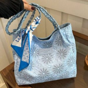 1 pièce Sac fourre-tout à l'épaule imprimé grande capacité de mode pour femme, convient pour toutes les saisons