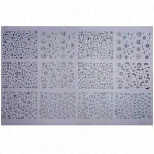 6 pièces Autocollants d'ongle en métal argent Y2K 3D Autocollants d'art d'ongle à étoile métalliques Décalcomanies Autocollants d'art d'ongle en forme de chaîne métallique Verrou de cœur Collier d'ailes d'ange Décalcomanies d'ongle à adhésif automatique Autocollants d'art d'ongle DIY