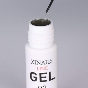 5ml Gel De Liner Noir Pour L'art Des Ongles, Vernis À Gel-peinture Pour Ongles Français En Ligne En Spirale Avec Un Pinceau Fin Intégré Pour Bouteille De Trempe De Dessin D'art De L'ongle