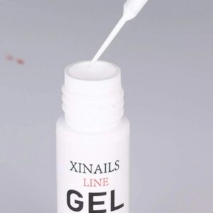 5ml Gel De Liner Noir Pour L'art Des Ongles, Vernis À Gel-peinture Pour Ongles Français En Ligne En Spirale Avec Un Pinceau Fin Intégré Pour Bouteille De Trempe De Dessin D'art De L'ongle