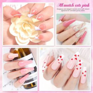 LIMEGIRL LIMEGIRL Ensemble de 9 vernis à ongles gel - 9 couleurs, kit de vernis à ongles gel rose, blanc, violet, noir à décollé. Kit de vernis à ongles cadeau pour femmes, vacances, kit de manucure maison DIY