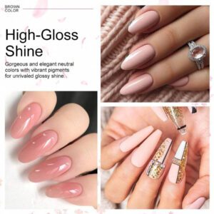 LIMEGIRL LIMEGIRL Ensemble de 9 vernis à ongles gel - 9 couleurs, kit de vernis à ongles gel rose, blanc, violet, noir à décollé. Kit de vernis à ongles cadeau pour femmes, vacances, kit de manucure maison DIY