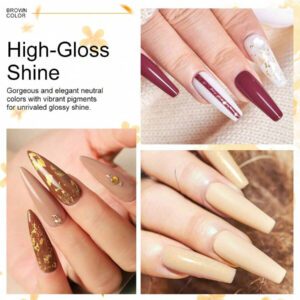 LIMEGIRL LIMEGIRL Ensemble de 9 vernis à ongles gel - 9 couleurs, kit de vernis à ongles gel rose, blanc, violet, noir à décollé. Kit de vernis à ongles cadeau pour femmes, vacances, kit de manucure maison DIY