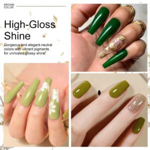 LIMEGIRL LIMEGIRL Ensemble de 9 vernis à ongles gel - 9 couleurs, kit de vernis à ongles gel rose, blanc, violet, noir à décollé. Kit de vernis à ongles cadeau pour femmes, vacances, kit de manucure maison DIY