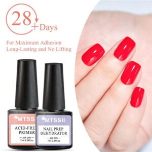 Ensemble de 5 vernis à ongles en gel, 7ml Set d'art d'ongle sans-acide, apprêt, produit déshydratant, base et couche de finition, aucune nécessité de lampe UV ou LED. Set de vernis à ongles mat, couche supérieure avec effet de polissage, dégraissant pour vernis à ongles en gel. Enveloppe pour vernis à ongle en gel avec lumière UV ou LED. Kit de manucure de vernis à ongle en gel pour les femmes, pour un usage domestique ou en salon de beauté, incluant des fournitures pour les ongles et de l'art DIY des ongles, un cadeau parfait